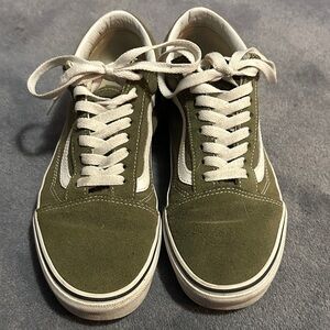 Olive Green Suede Vans